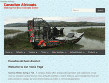 Tablet Screenshot of canadianairboats.com